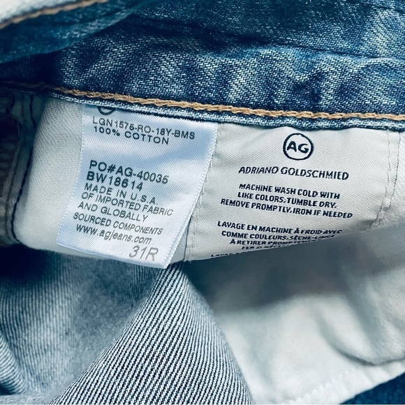 Adriano Goldschmied 100% Cotton Straight Leg Jeans Ex-Boyfriend Slim 31R - Picture 8 of 9